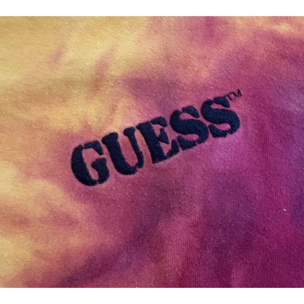 Guess Originals Shirt Men’s Size Small Tie-Dye Multicolor Spellout Short Sleeve - Picture 4 of 8